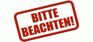 bitte beachten!