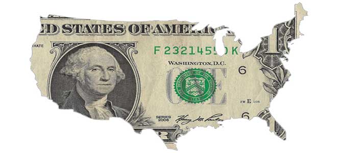 Der US-Dollar als Karte